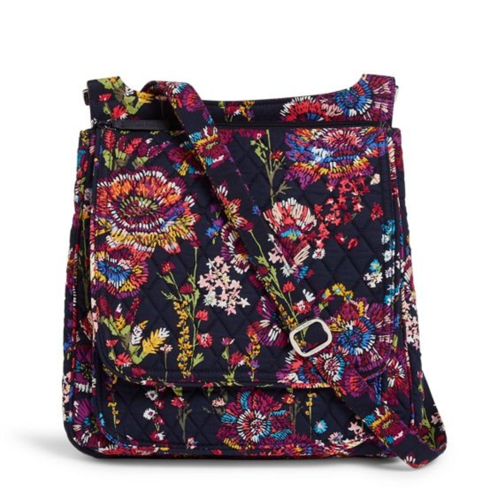 Vera Bradley Mail Bag in Midnight Wildflowers